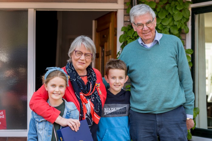 Bep van Sloten + familie